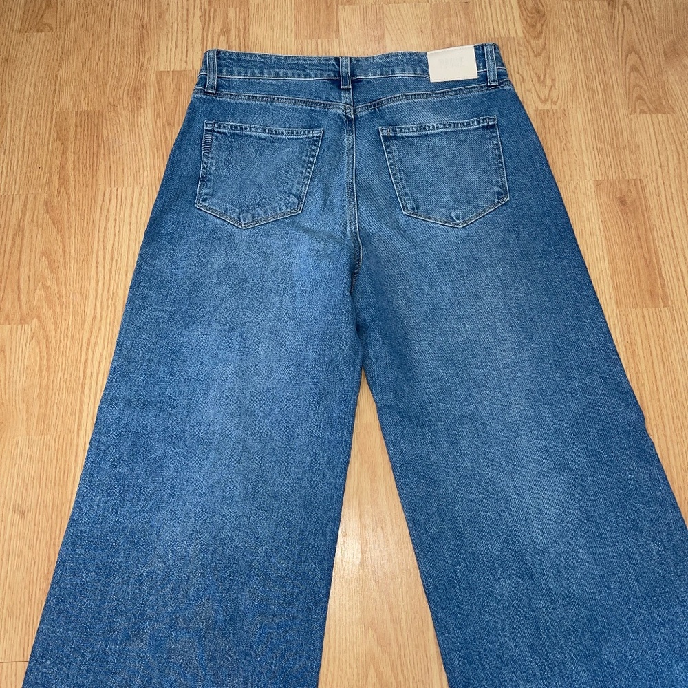 Paige EUC Anessa 31 Wide Leg Raw Hem Denim Jeans Sz 31 - Picture 10 of 10